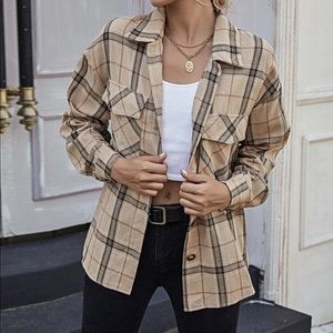 Oversized flannel shein Clearance